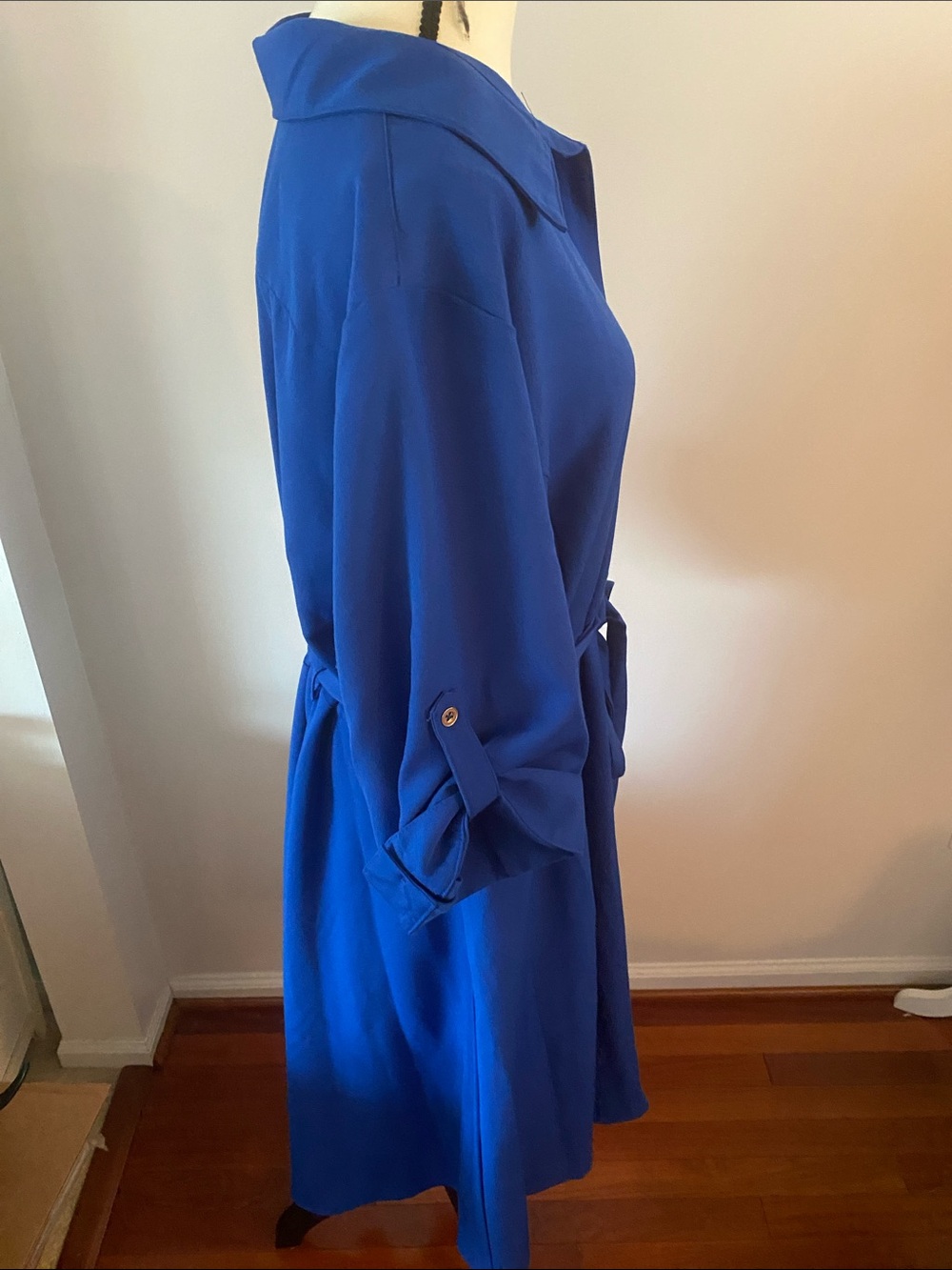 Sharagano NWT size 22W blue collared dress - Picture 4 of 9